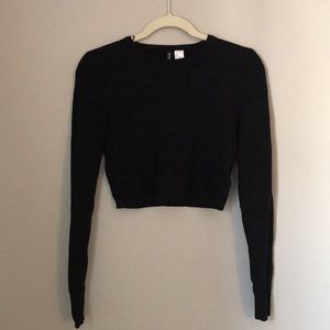 Black crop sweater